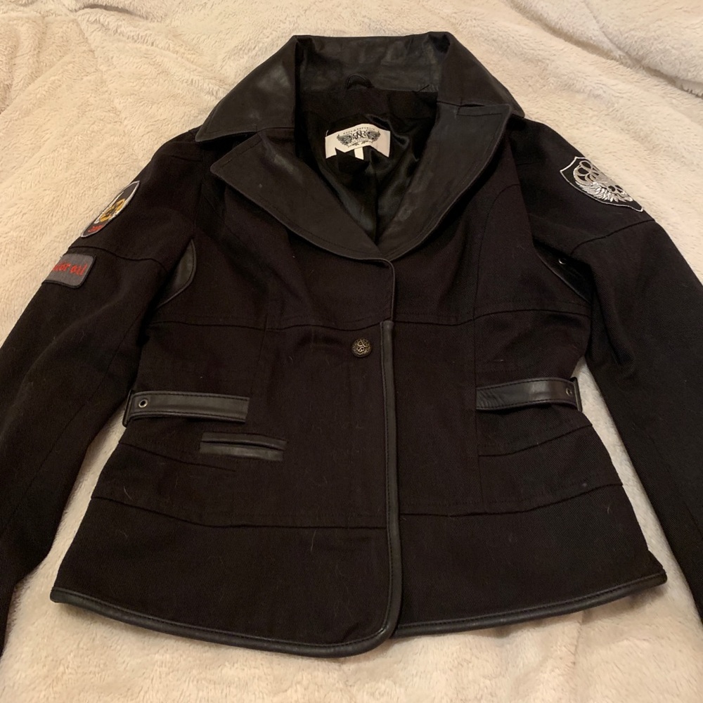 Rock & Republic Denim & Leather Jacket Size L